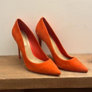 Aldo Bold Orange Suede Heels